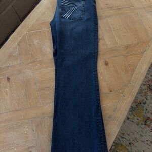 7 For All Mankind Dark Blue Flare Jeans